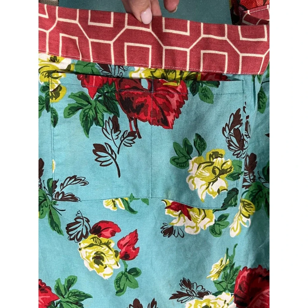 Artisan Reversible Patchwork Tote Bag Boho Cottagecore Floral Market Beach Purse
